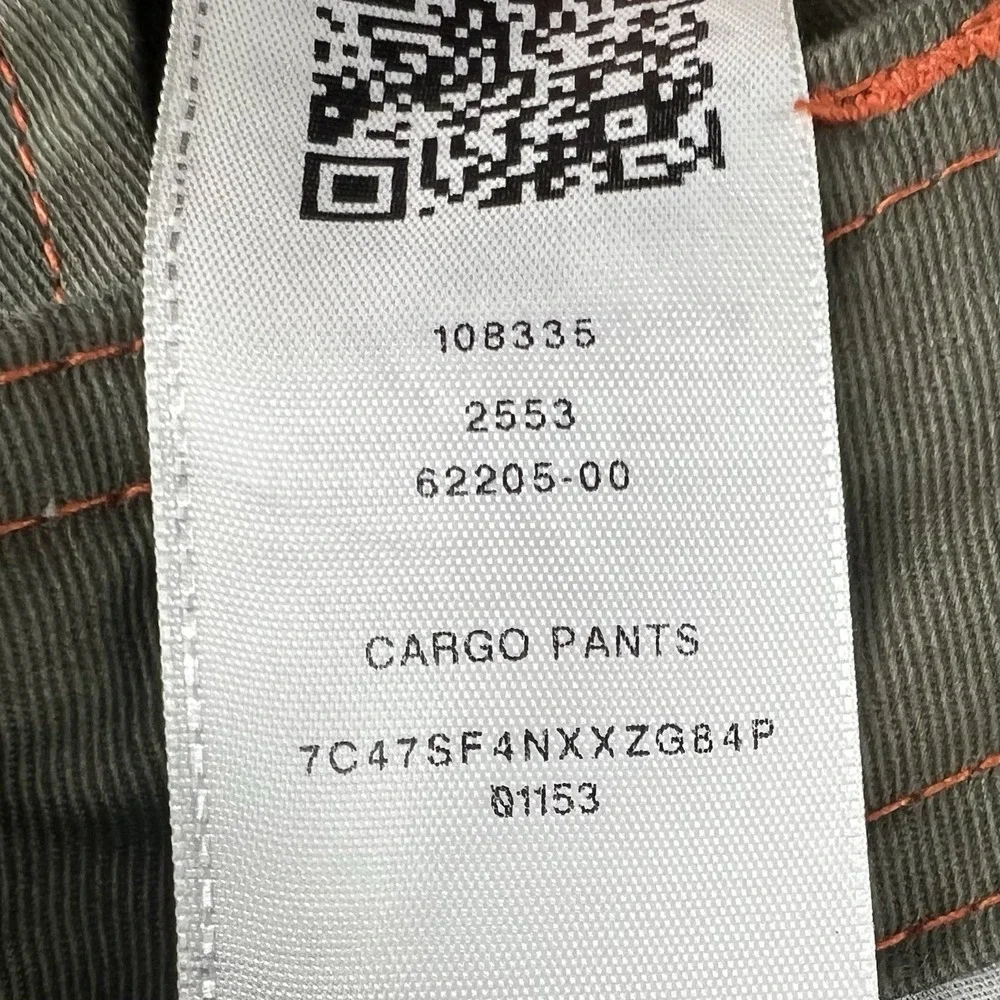 True‎ Religion Cargo Pants Men's 34 Green Kalamata Orange Stitching NWT $159 NEW